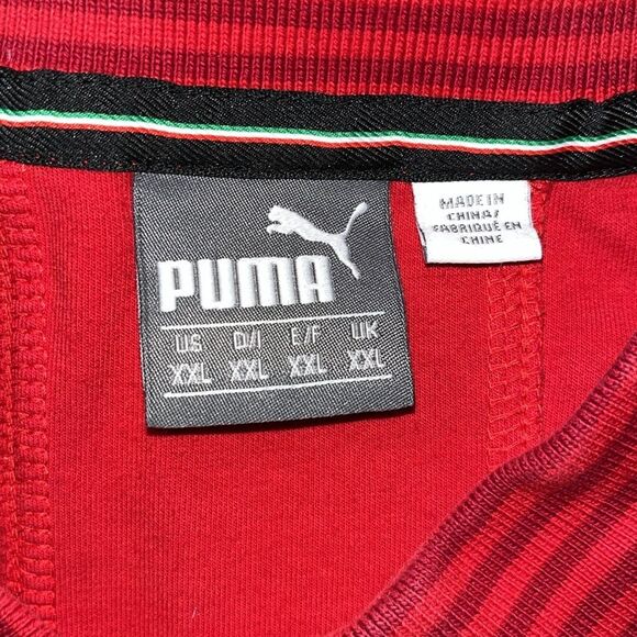 Cotton Poly Blend Ferrari Red Road Racer Shield Polo Golf Shirt XXL Puma Mens - Picture 3 of 8